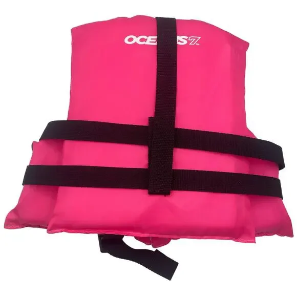 Oceans 7 Life Vest Jacket Pink USCG Child Youth 30-50lbs - Picture 2 of 6